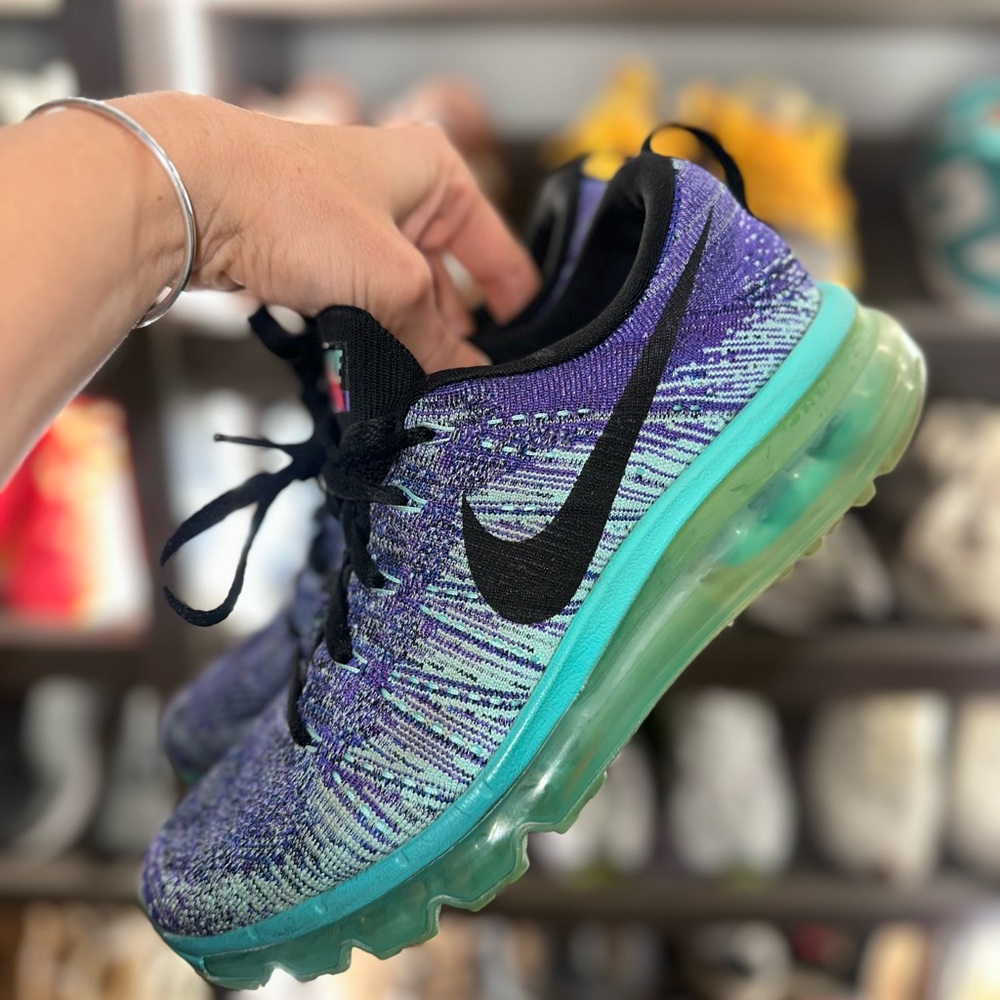 Nike Women’s FLYKNIT MAX - Royal Teal (Hyper Grape) Sneakers